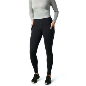 Smartwool Merino Sport Moto Leggings Women Pant L Black